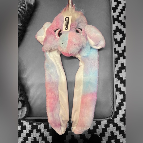 Unicorn Hat Fits adults/kids Squeeze Paw Lift Ears - Picture 5 of 11